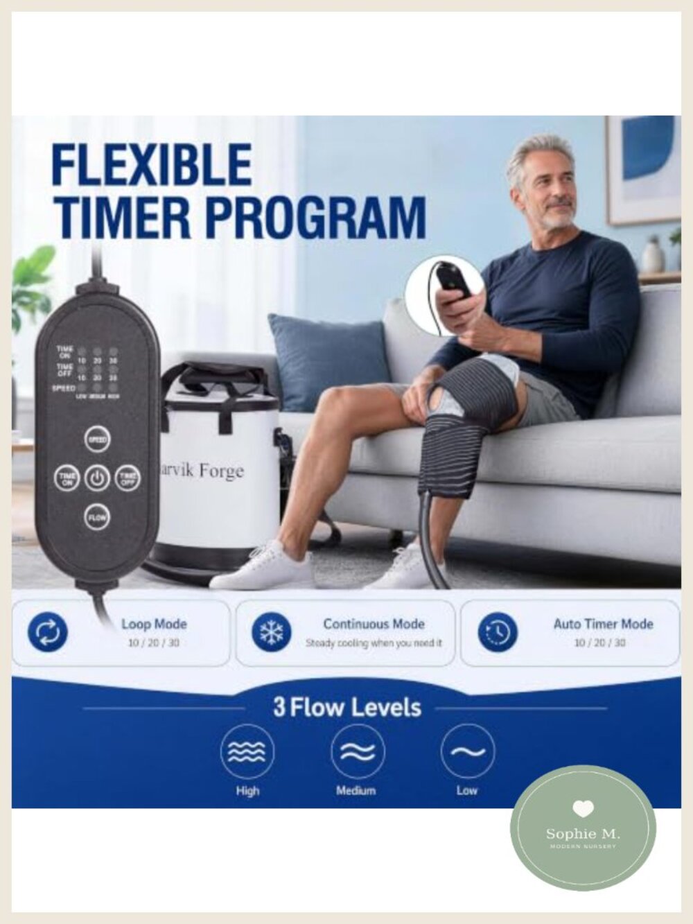 Cold Therapy Machine Programmable Timer Knee Surgery Recovery - Picture 2 of 6